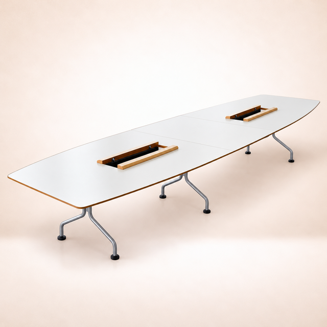 Konferensbord Edsbyn i vit laminat
