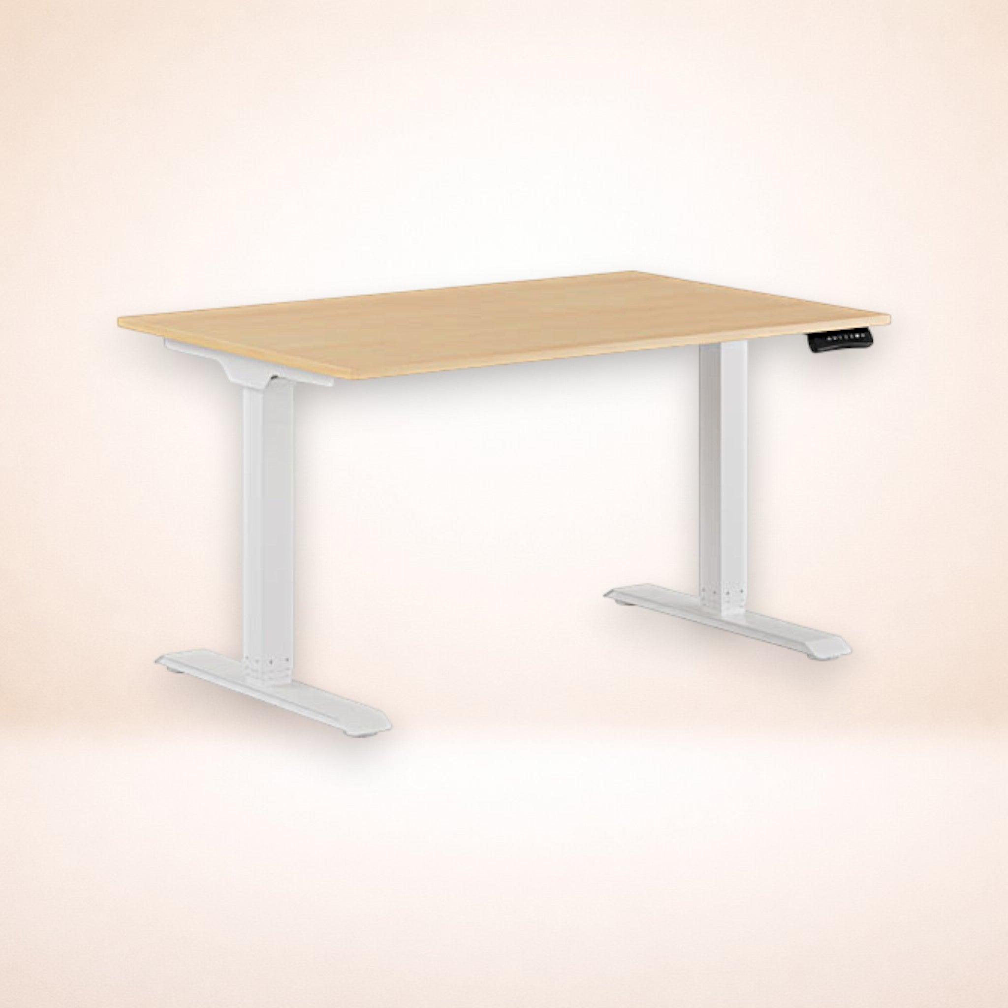 Skrivbord premium - bok / vit