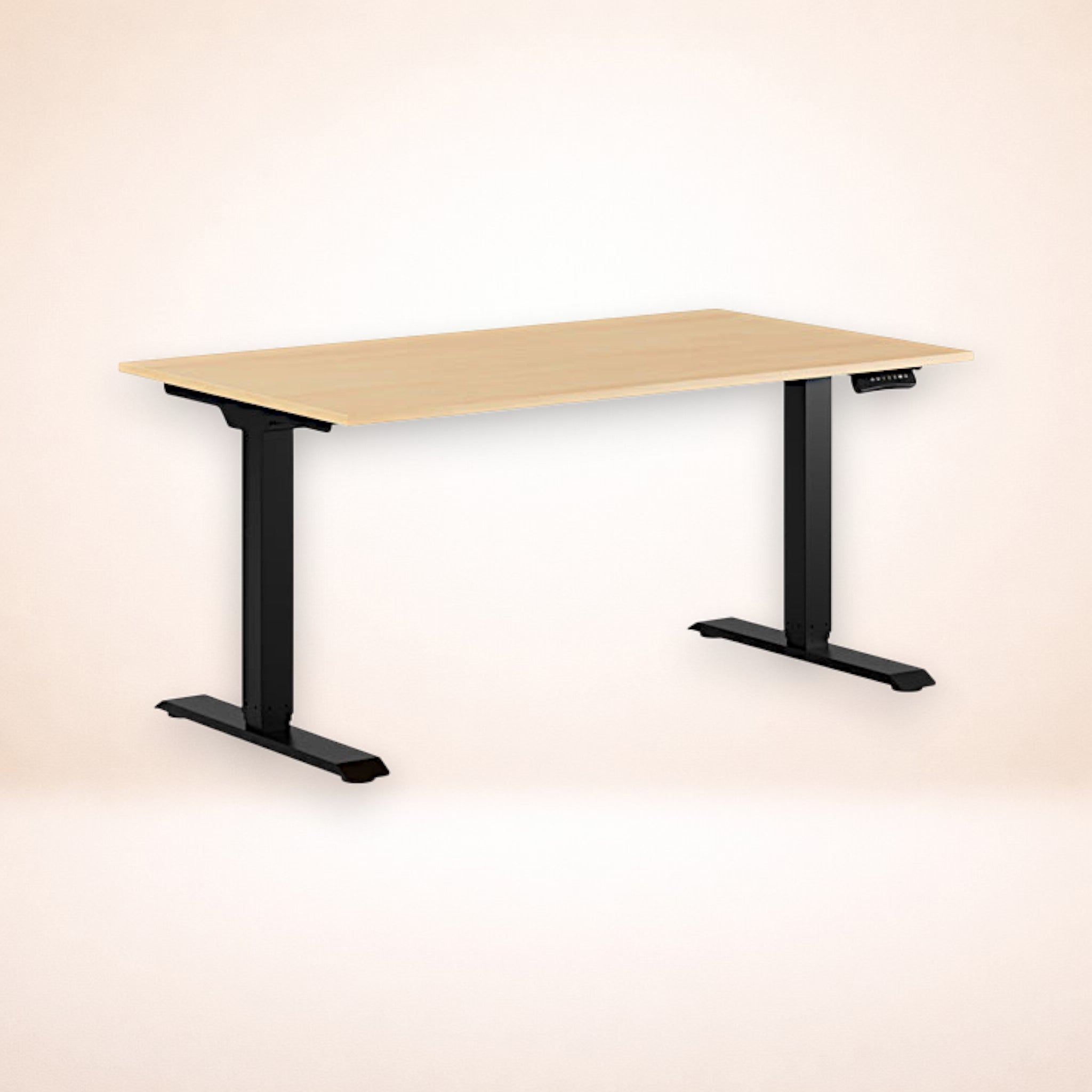 Skrivbord premium - bok / svart