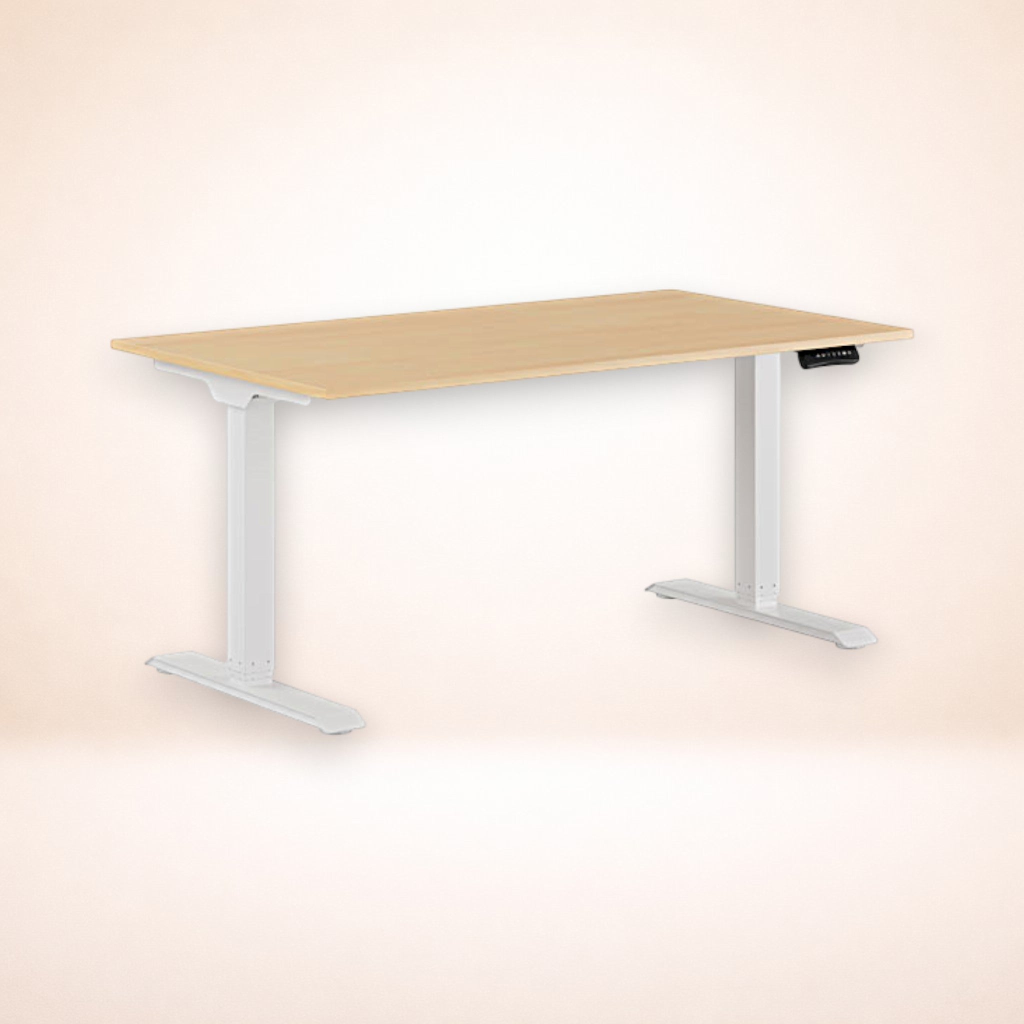 Skrivbord premium - bok / vit