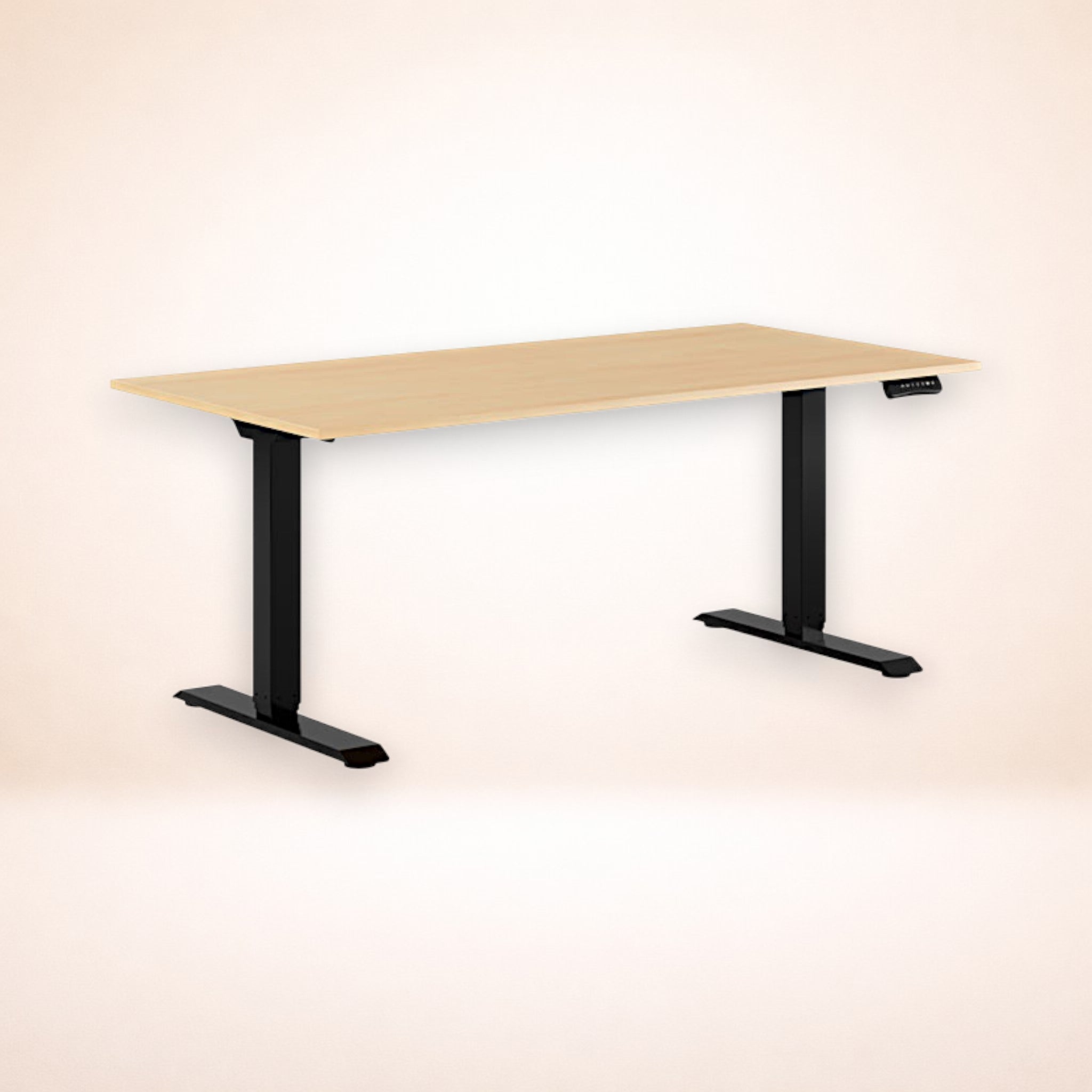 Skrivbord premium - bok / svart