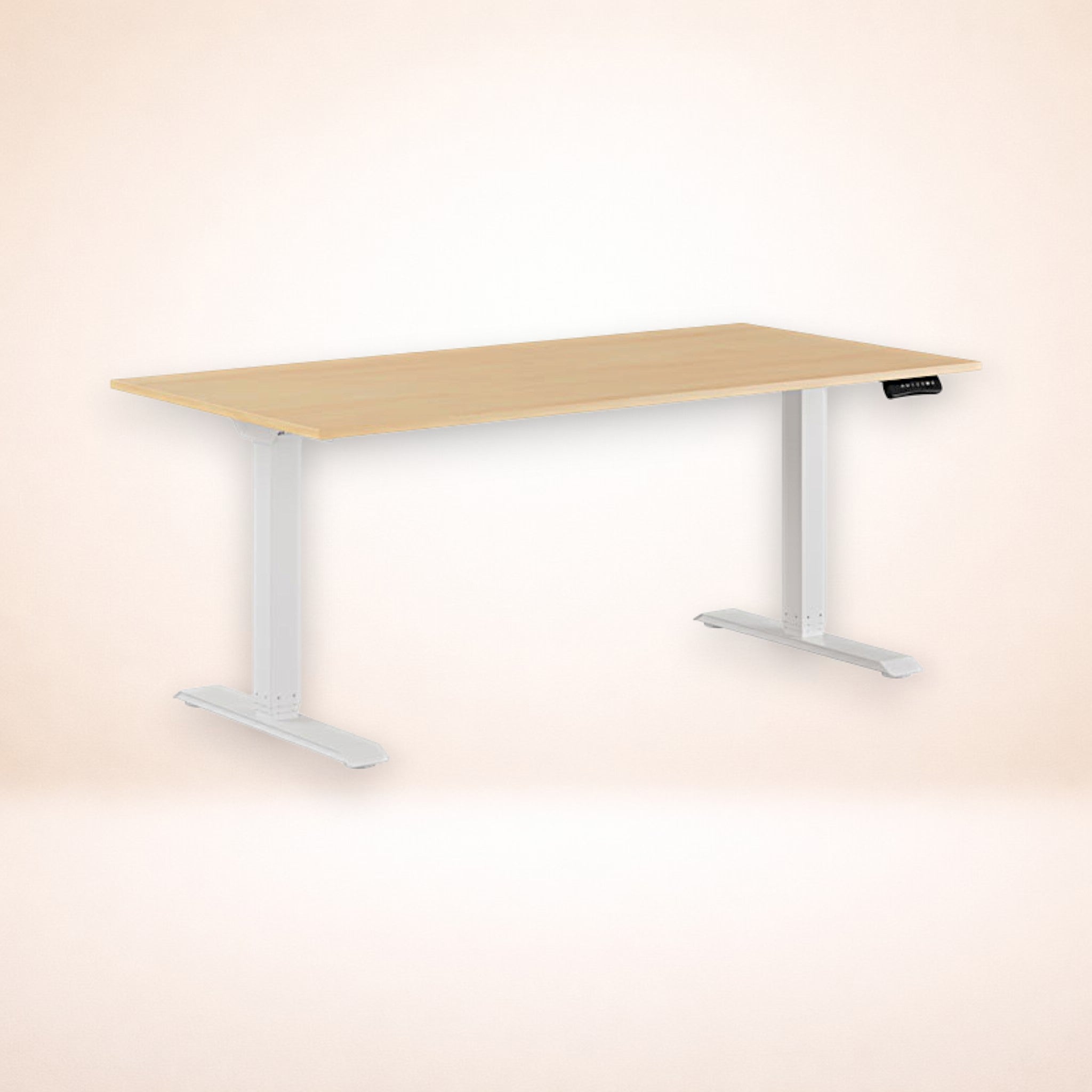 Skrivbord premium - bok / vit