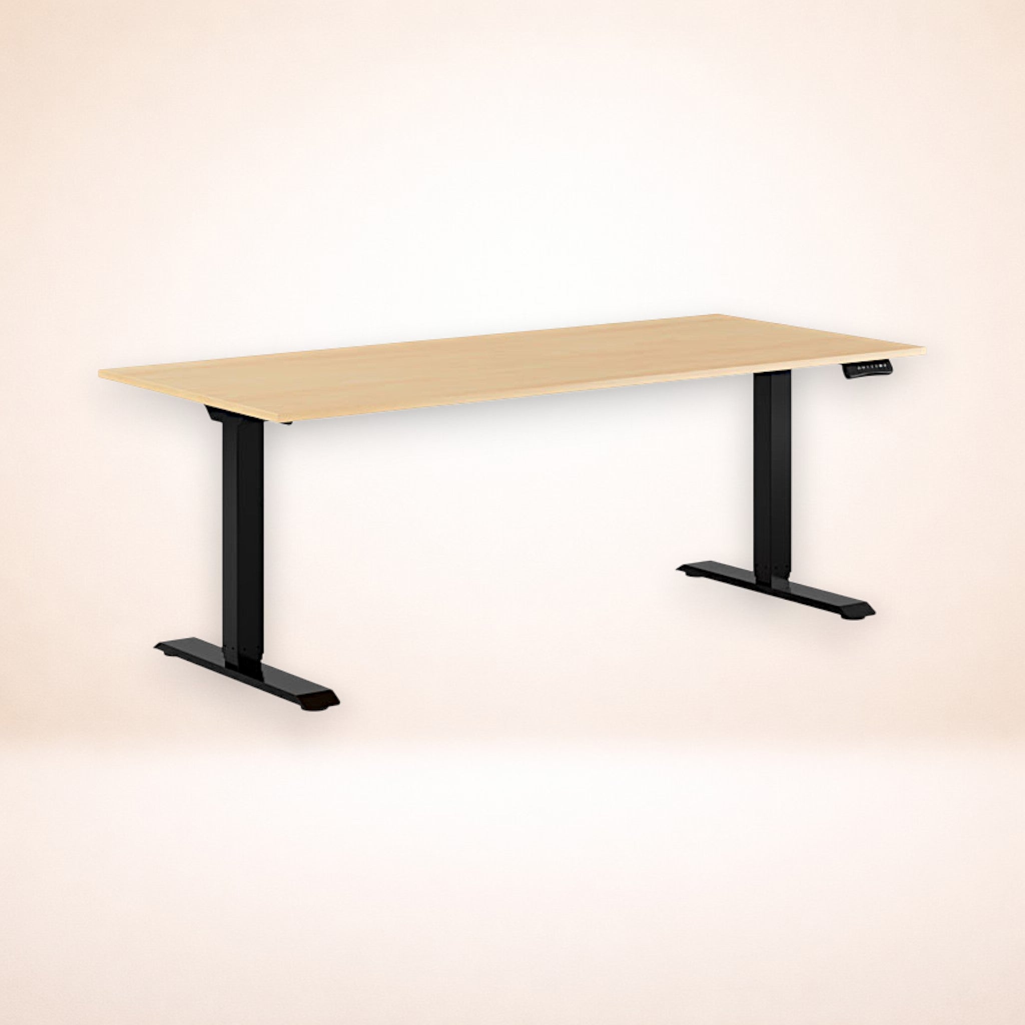 Skrivbord premium - bok / svart