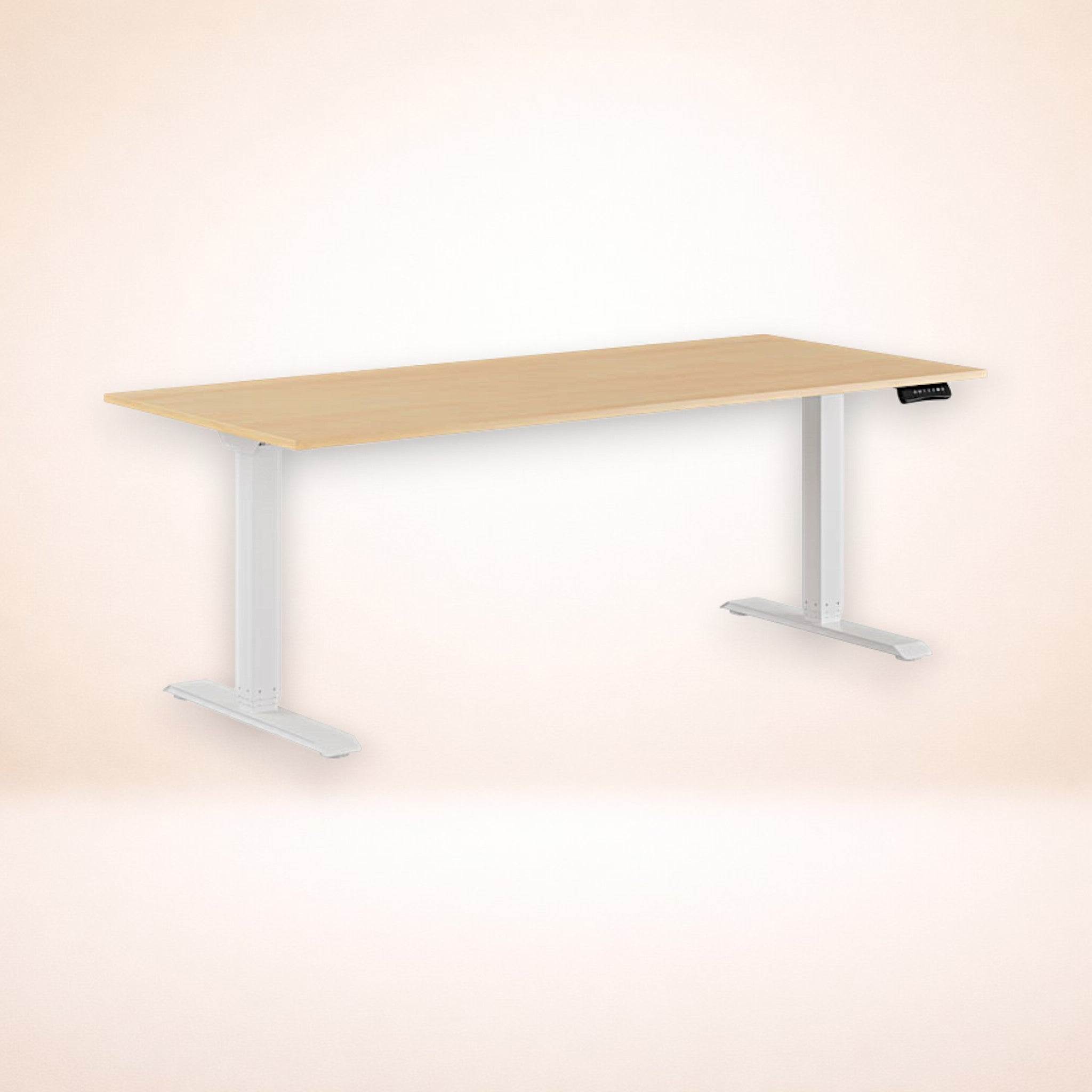 Skrivbord premium - bok / vit