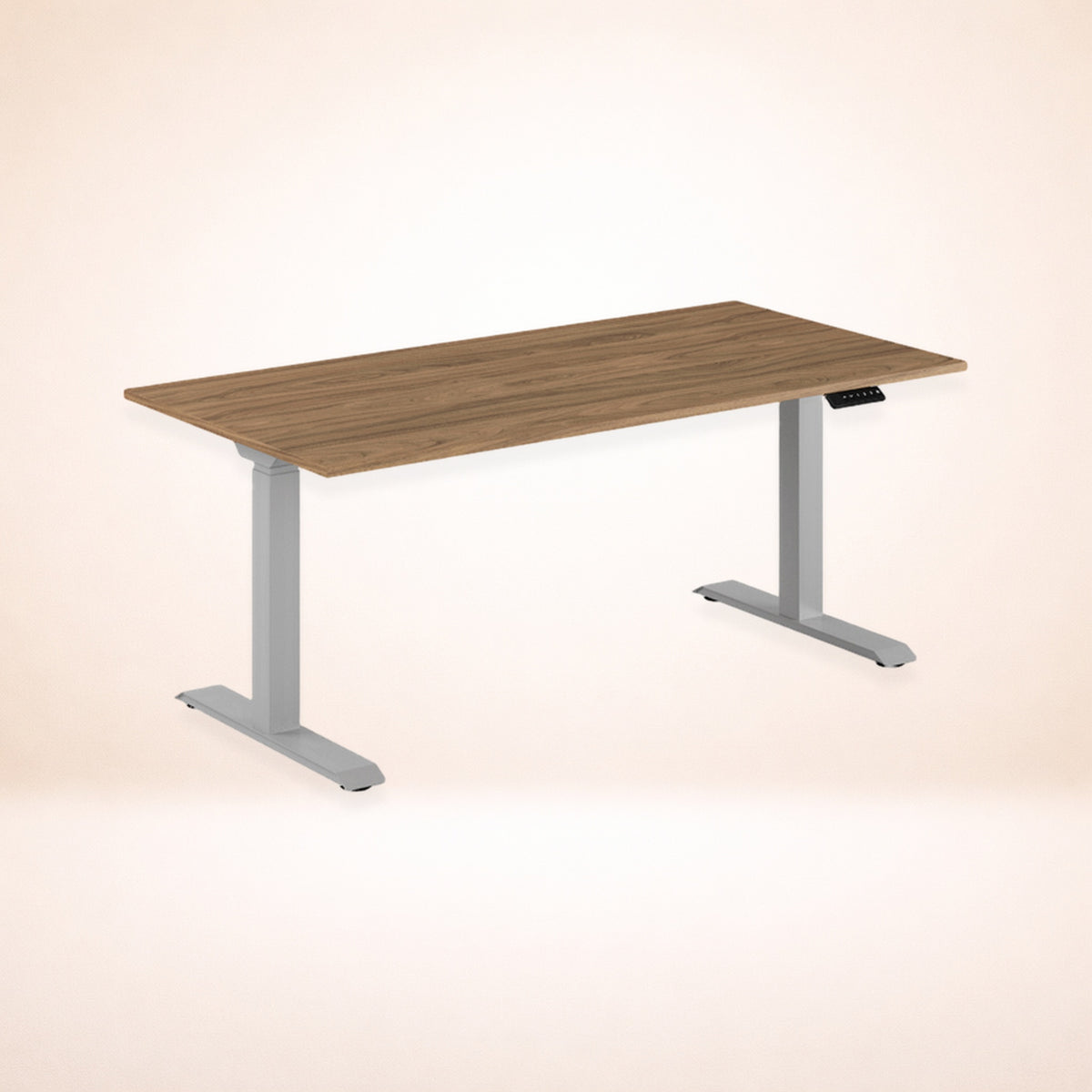 Skrivbord premium valnöt grått stativ 160x80cm